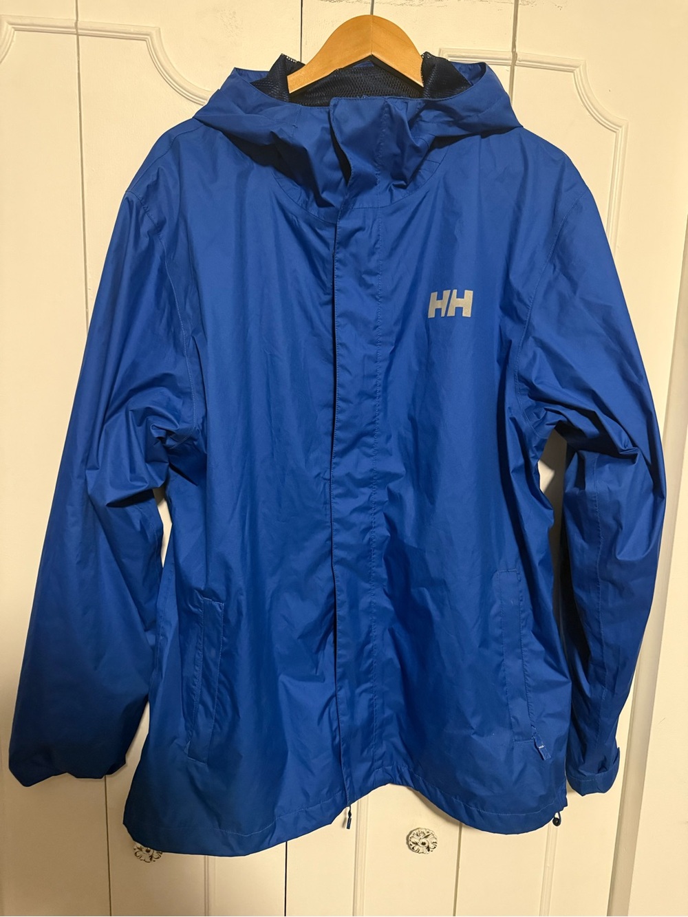 Helly Hansen Boys Royal Blue Waterproof Hooded Rain Jacket